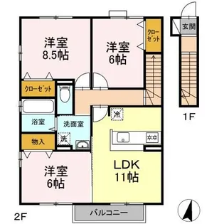 セレネティー DE【2階】の間取り