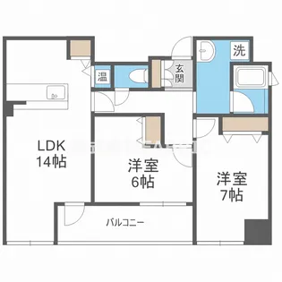 CITY SPIRE難波サウスタワー【6階】の間取り