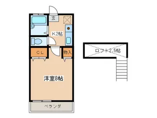 グレイトフル三田II【2階】の間取り