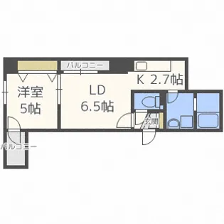 ラクラス札幌北7条【4階】の間取り