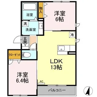 フィーコート新栄【2階】の間取り