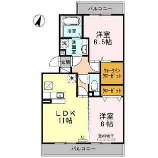 レイクサイド B【1階】の間取り