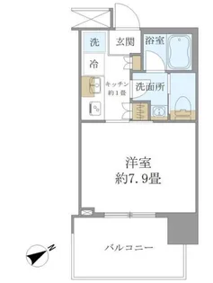 BRILLIA TOWER 浜離宮【7階】の間取り