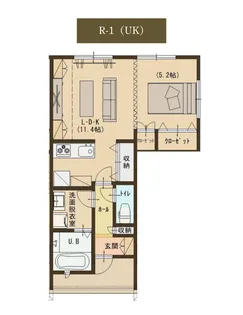 ユーソニアン上越・大字寺町A【1階】の間取り