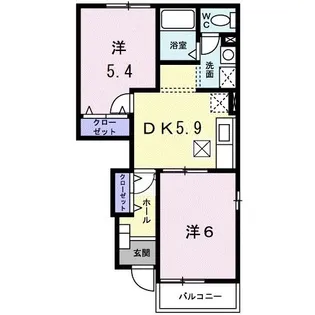 ヴィラ・フォリア【1階】の間取り