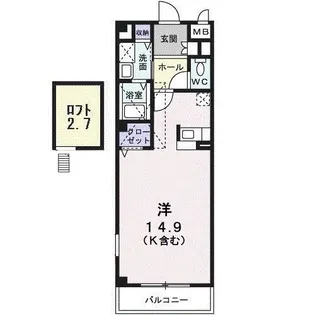 カーサ・エル・タカミヤ【2階】の間取り