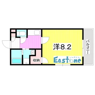 La cima zero(ラシーマゼロ)【5階】の間取り