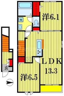 HaleLino八ヶ崎【2階】の間取り