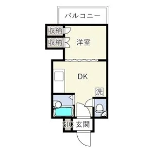 INOVE札幌大通南【8階】の間取り