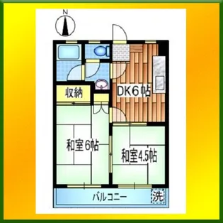 ハイツ北原2号館【2階】の間取り