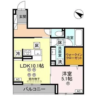 ジョウエイ深町【1階】の間取り