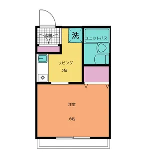プリティスレッド【1階】の間取り