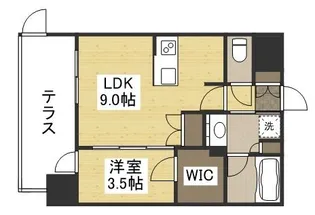ルミナス磨屋町【1階】の間取り