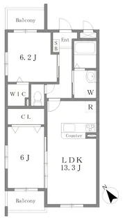 アル・ソーレ【4階】の間取り