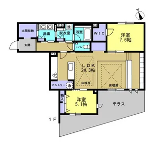 サウザン ド ドリーム ハウス【1階】の間取り