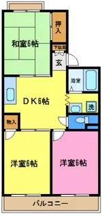 ヴァンベール白鍬弐番館【3階】の間取り