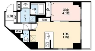 ミルーナヒルズD駒込【3階】の間取り