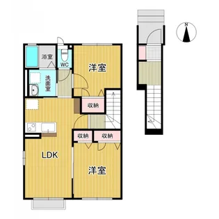 コーポキリシマVI【2階】の間取り