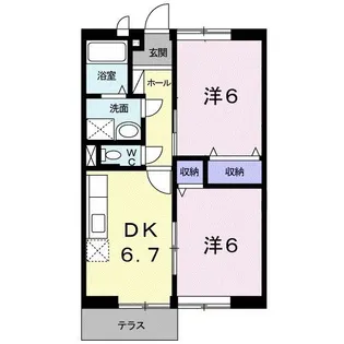 ファミールヒルズA【1階】の間取り