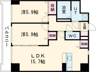 ソレイユ御蔵町(おくらまち)【3階】の間取り
