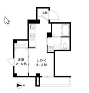 ガレ本八幡【2階】の間取り
