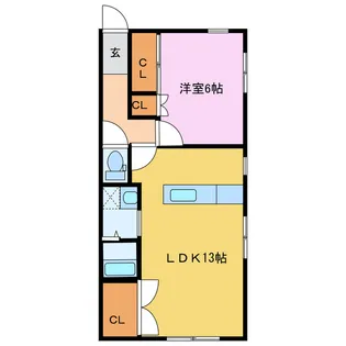 ひまわり荘【1階】の間取り