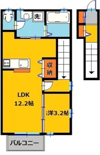 M2ヤナゼパナハイツ【2階】の間取り
