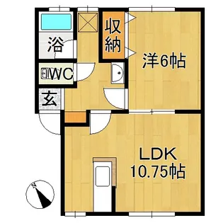 ハイセレールブルゴ【1階】の間取り