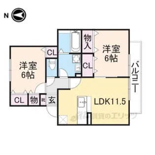 セレッソパティオ【2階】の間取り