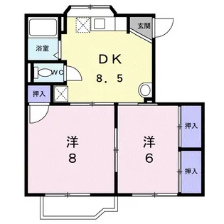 グリーンハイツA【2階】の間取り