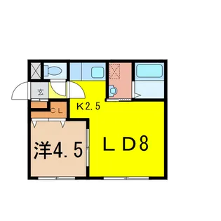 リラコートB【2階】の間取り