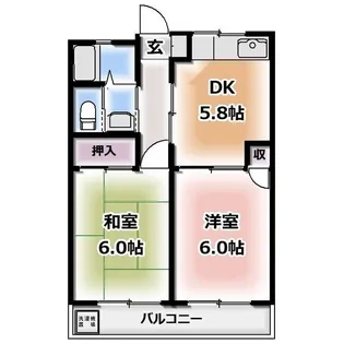 コーポシブヤ【1階】の間取り