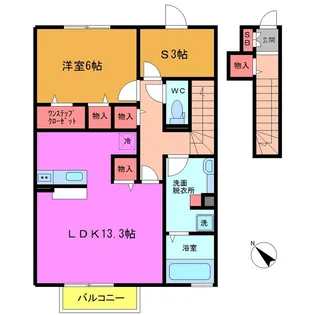 グランメール輝【2階】の間取り
