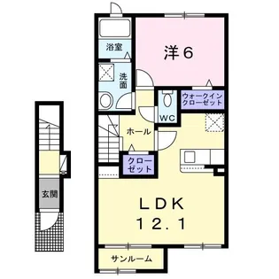 ソレイユ・エ・ペシェ【2階】の間取り