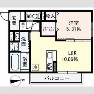 コンフォール畝傍【1階】の間取り