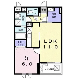 ラ・ブランシュ【4階】の間取り