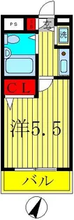 ジョイフル南流山【1階】の間取り