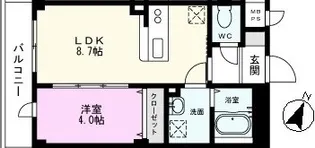 アスティオン【1階】の間取り