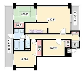 プランドール加古川【2階】の間取り