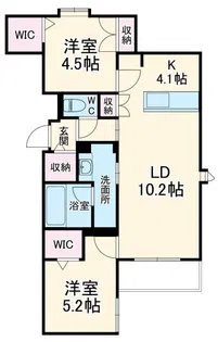 内代レジデンスノース【2階】の間取り