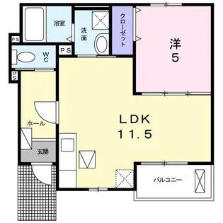 プラシードV【1階】の間取り