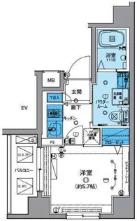 リヴシティ横濱蒔田ステーションアリーナ【5階】の間取り