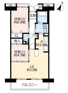 URコンフォールさがみ南【1階】の間取り