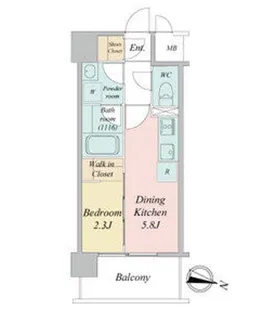 デュオフラッツ仙台木町通エアリ【7階】の間取り