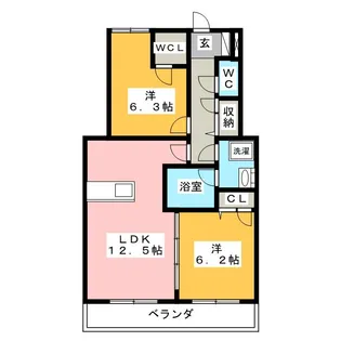 ライズ江南【3階】の間取り
