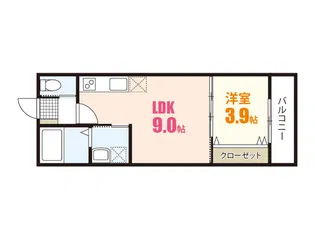 クレスト山本II【3階】の間取り