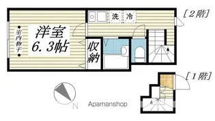 プラージュ知手A棟【2階】の間取り