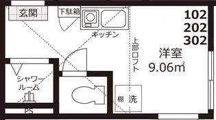 ルミナ池袋【2階】の間取り