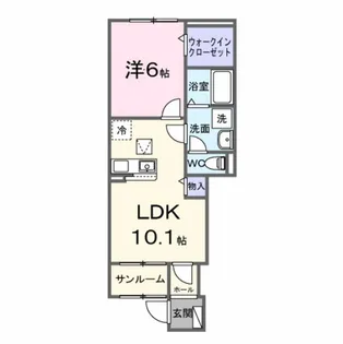 イル・ソレ 城山【1階】の間取り