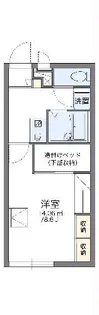 レオパレス君津ウェーブ【2階】の間取り